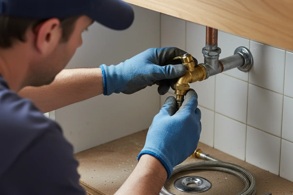 Shutoff valve and fitting work during Well Pump Repair in Long Branch